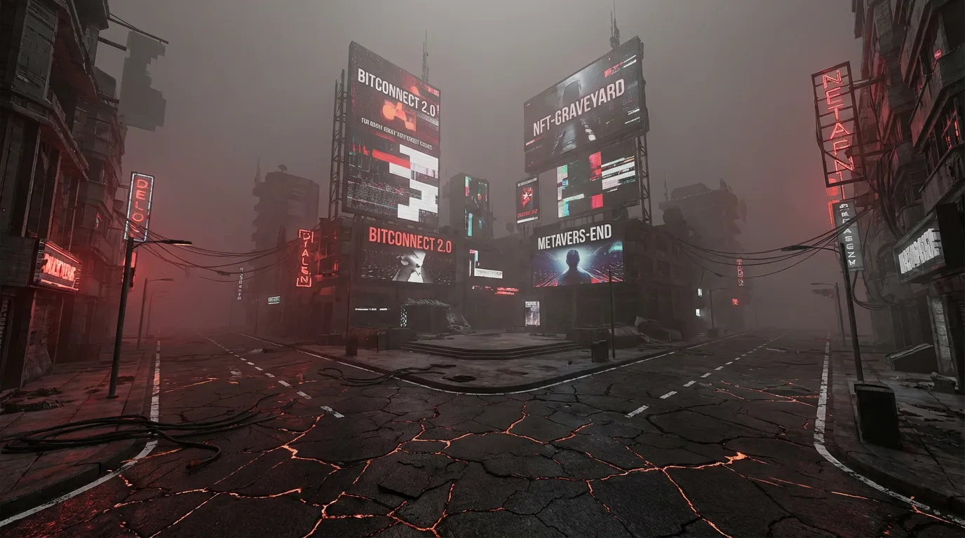 Deserted 'Crypto Plaza' Now Haunted by Abandoned Billboards